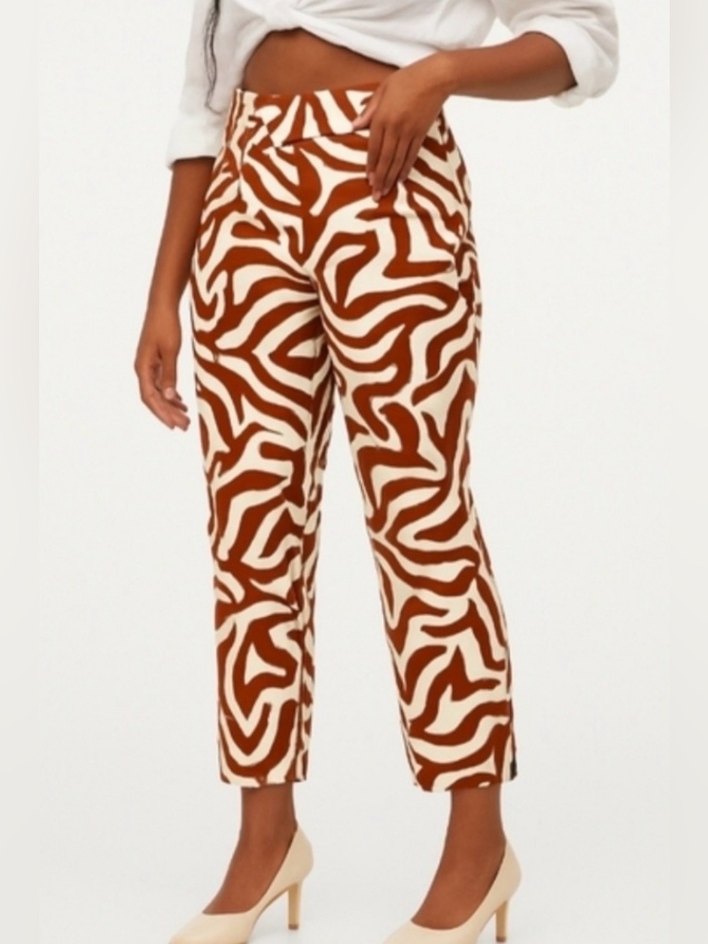 Spanx‎ Clay Zebra Pants Size Medium Pull On